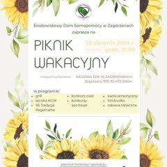 Piknik wakacyjny w ŚDS w Zagórzanach